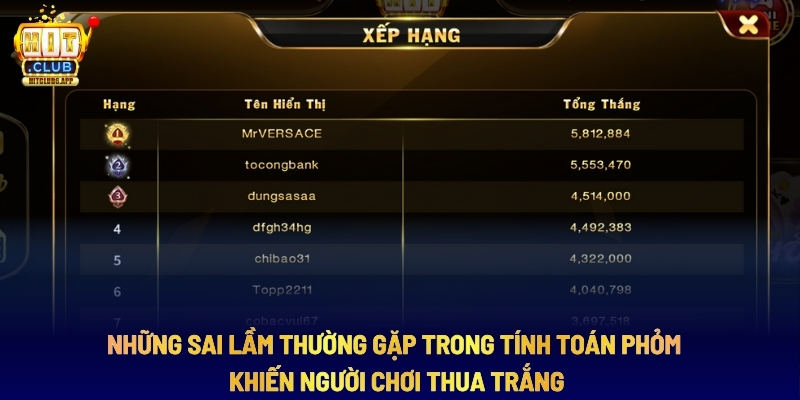 Kinh Nghiệm Tính Toán Phỏm Tại Nhà Cái Hitclub 5 Những Sai Lầm Thường Gặp Trong Tính Toán Phỏm Khiến Người Chơi Thua Trắng